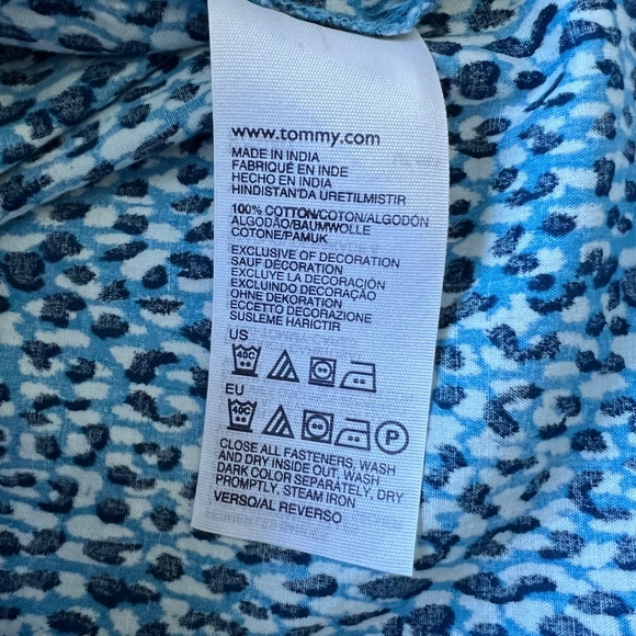 Tommy Hilfiger - Blue Button Down Long Sleeves Shirt - Picture 11 of 11